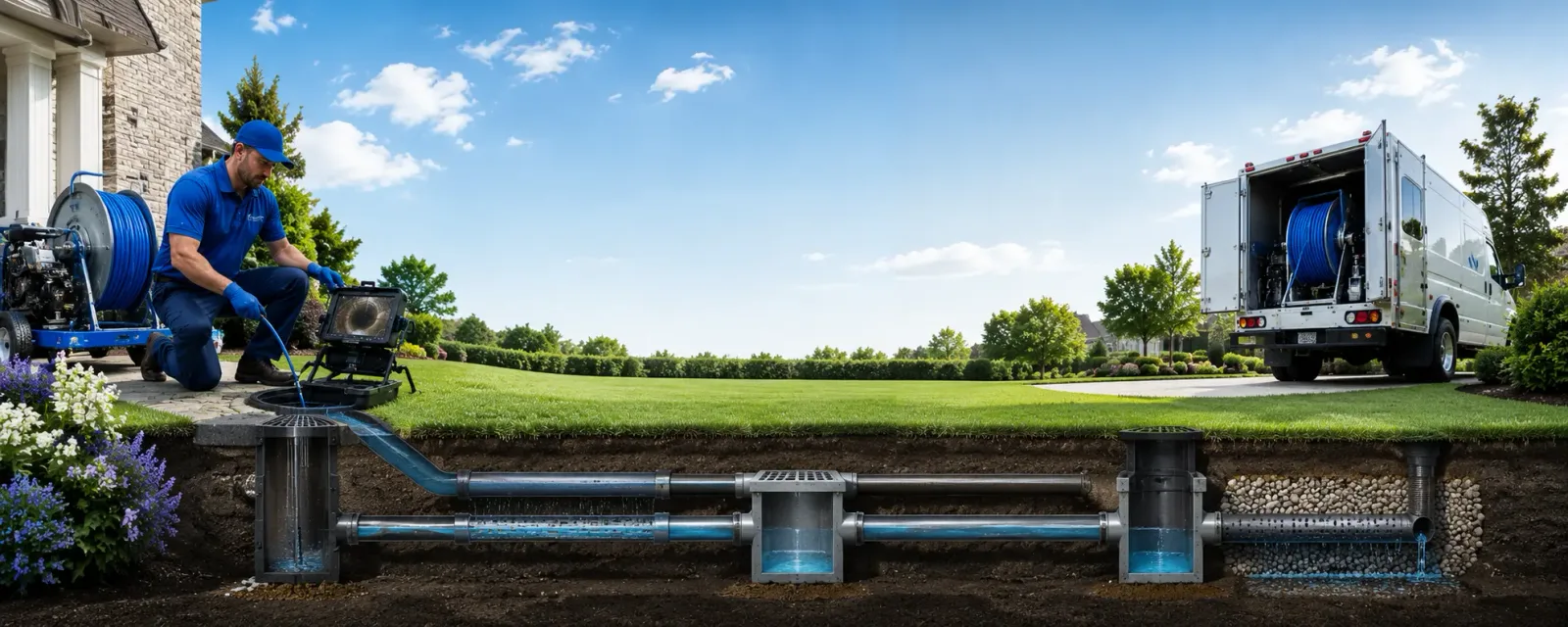 Outdoor drain cleaning information for Orange, CA